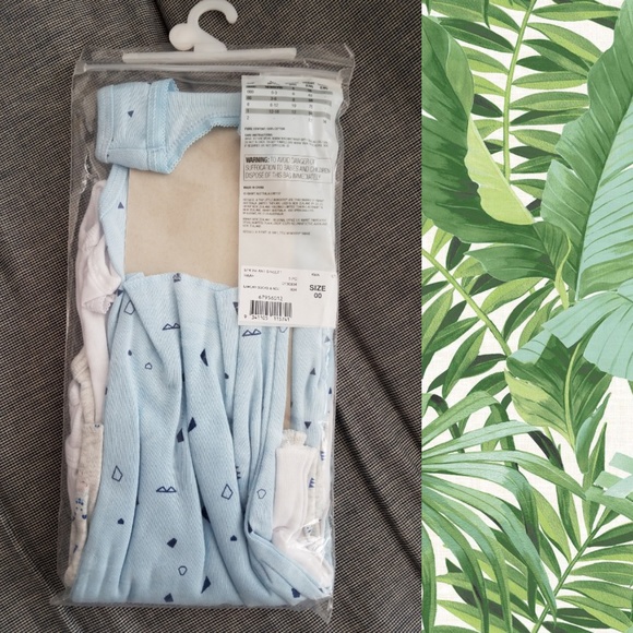 New 5 pack Kids & Co baby blue pattern tank tops - Picture 3 of 4